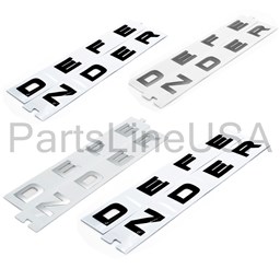 Show details for For Land Rover "DEFE" & "NDER" Hood Front Letters Badge Adhesive Black or Silver Picture of For Land Rover "DEFE" & "NDER" Hood Front Letters Badge Adhesive Black or Silver